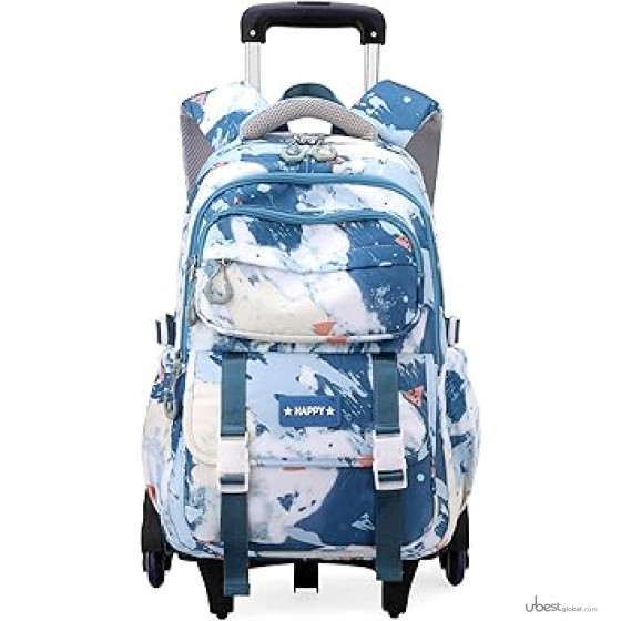 NEW TILAMI Rolling Backpack for Kids 18 Inch Wheeled Laptop Backpack Kids School Travel