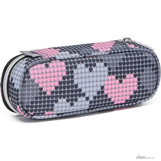 NEW TILAMI Pencil Bag Pouch Pen Bag Wide Opening Soft Quilted Pencil Pouch Organizer with Zipper Portable Pencil Bag for Teen Girls, Yummy Watermelon-345