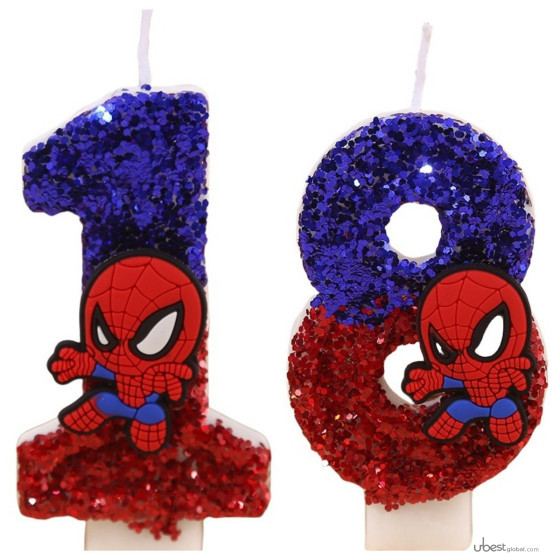 Cute cartoon number candles