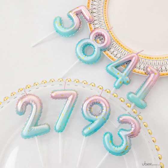 Balloon candle Shaped numeral candles