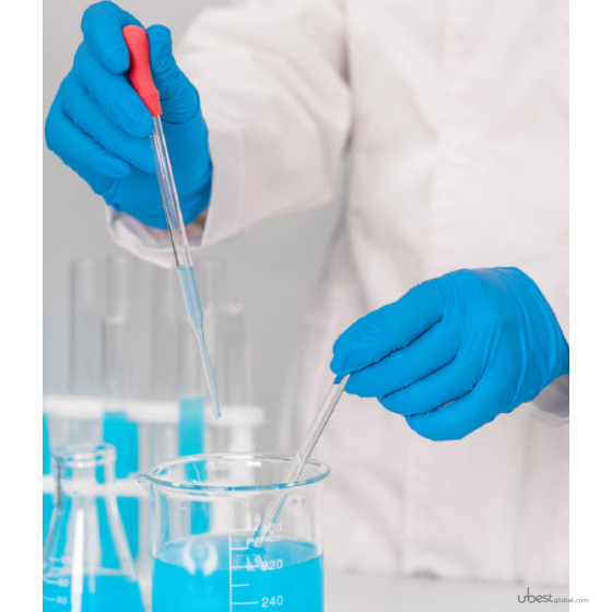 Disposable medical rubber examination gloves