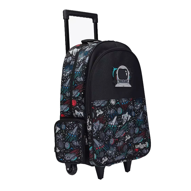 Australian Smiggle trolley school bags: backpacks for primary and middle school students, large-capacity wheeled school bags, and student storage bagsastronaut