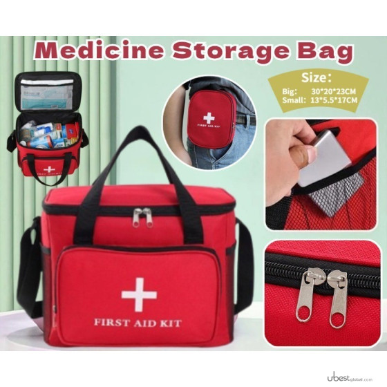 160PCS First Aid Kit Portable Storage Bag